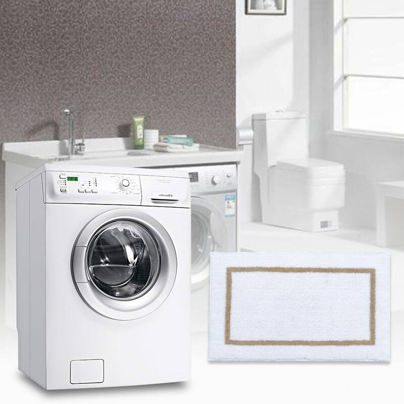 Anti Slip Bath Mat 21x 34 Soft Microfibre Polyester, Highly Absorbent, Machine Washable Bathroom Rug.