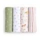 preview thumbnail 1 of 3, aden + anais essentials cotton muslin swaddle blanket 4 pack sage woodland