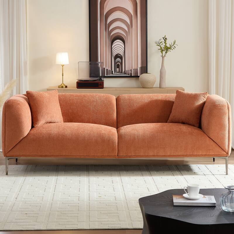 Modern Sofa for Living Room Family Movie Nights & Reading Hours - Brown