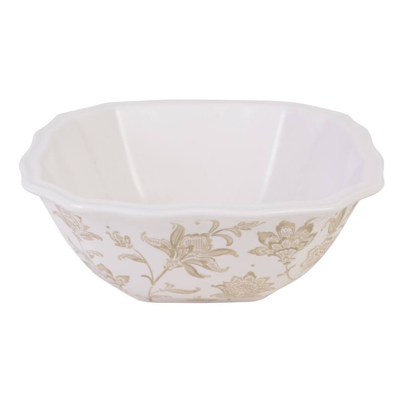 Batik Toile Taupe Porcelain 12 Pc Dinnerware Set