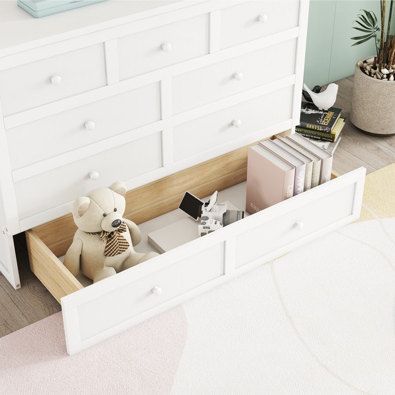 Murphy Bed Cabinet with Storage Drawer and Charging Station, USB Port