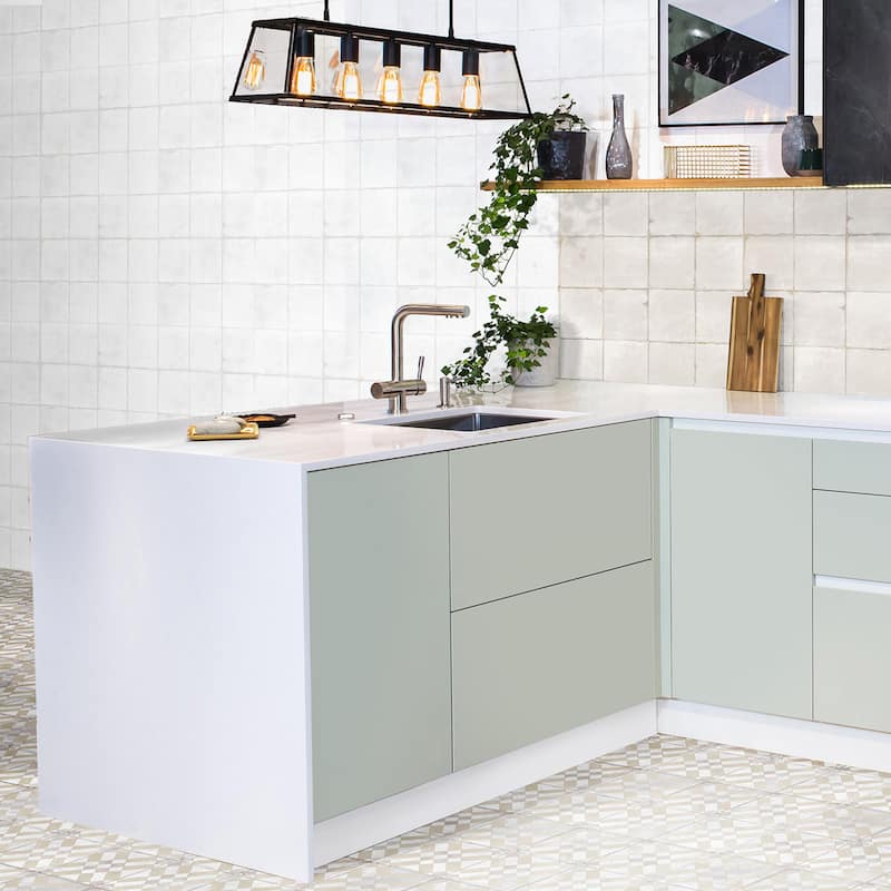 Merola Tile Barcelona White 5-3/4" x 5-3/4" Porcelain Floor and Wall Tile