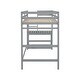 preview thumbnail 6 of 16, Twin High Loft Bed with Ladder Kids Bed with Landing Platform Ladders and Guardrails, Grey