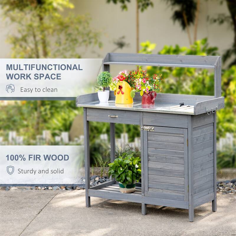 Outdoor Potting Bench Table