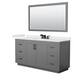 Option Dark Gray, Black Trim, White Quartz Top