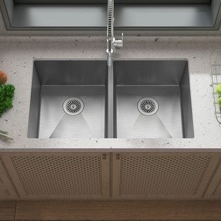 Sinber Undermount Double Bowl 304 Stainless Steel Kitchen Sink