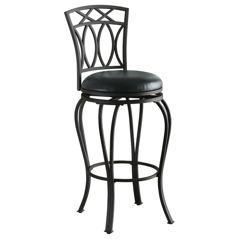 Adamsville Upholstered Swivel Counter Height Stool Black - Bar Height