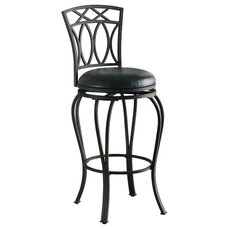 Adamsville Upholstered Swivel Counter Height Stool Black