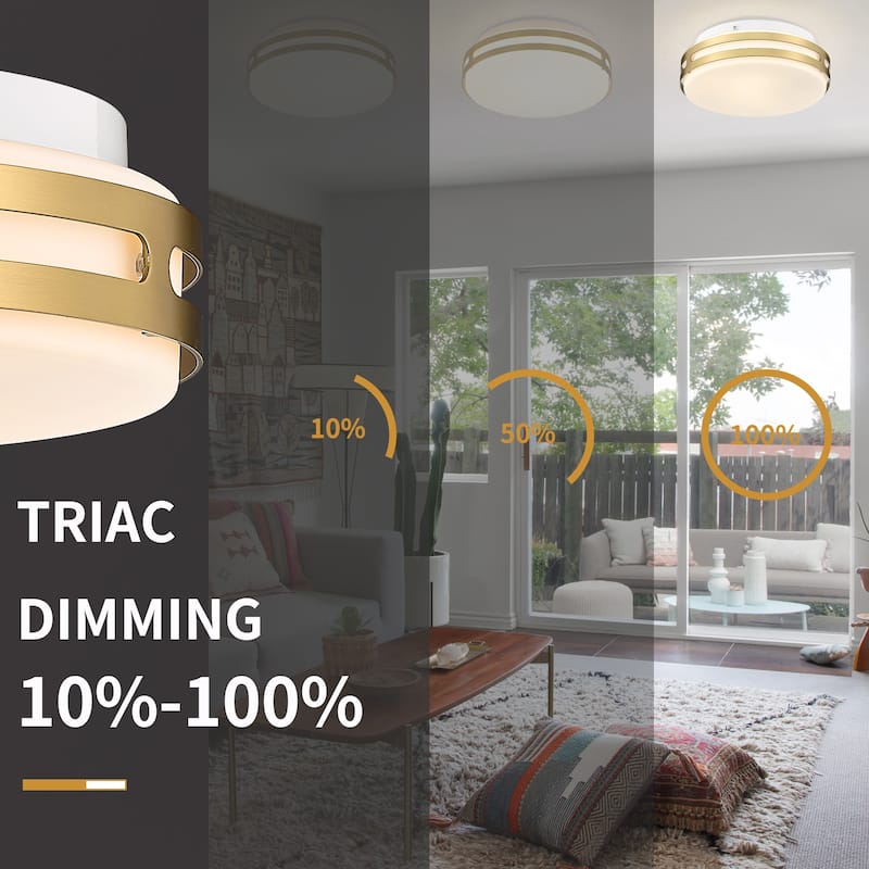 Flush Mount Ceiling Light with Frosted Glass Shade - N/A