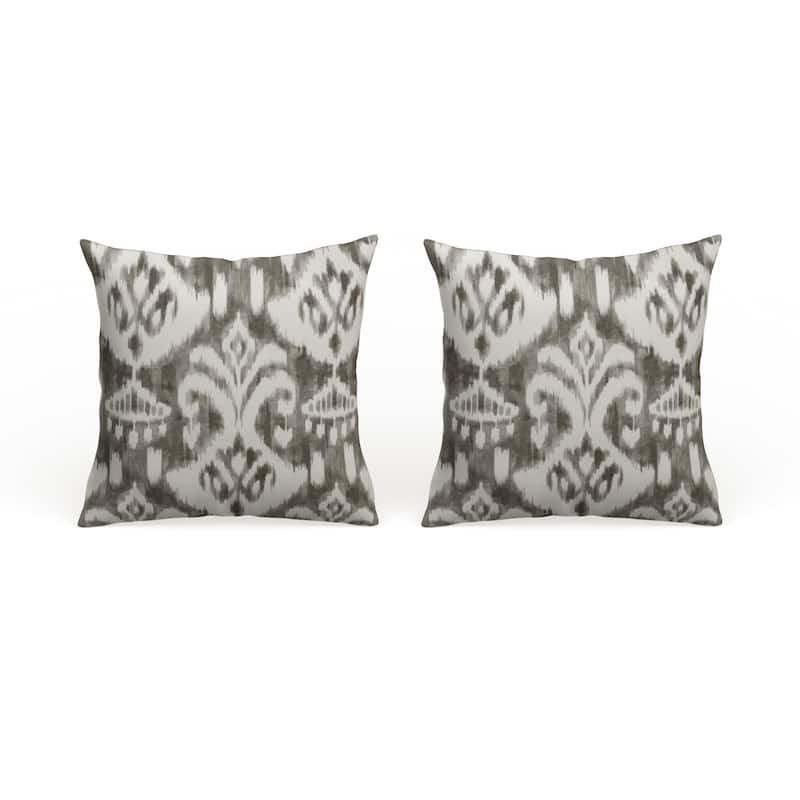 Coastal Ikat 17-inch Outdoor Accent Pillow, (Set of 2) by Greendale Home Fashions