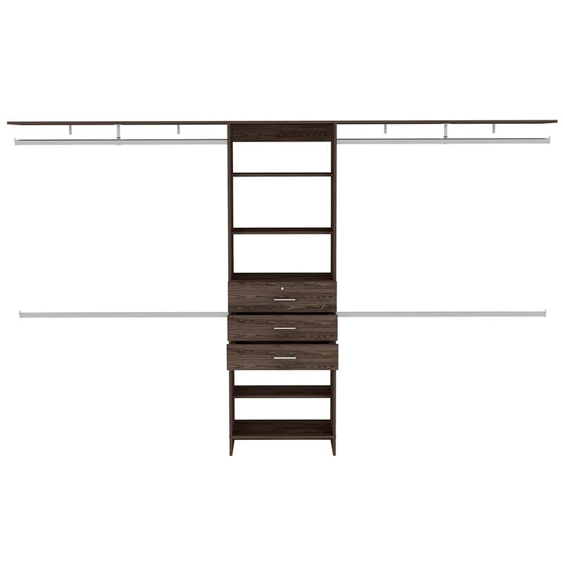 TUHOME Plego Closet Organization System, with Open & Closed Storage - Dresser