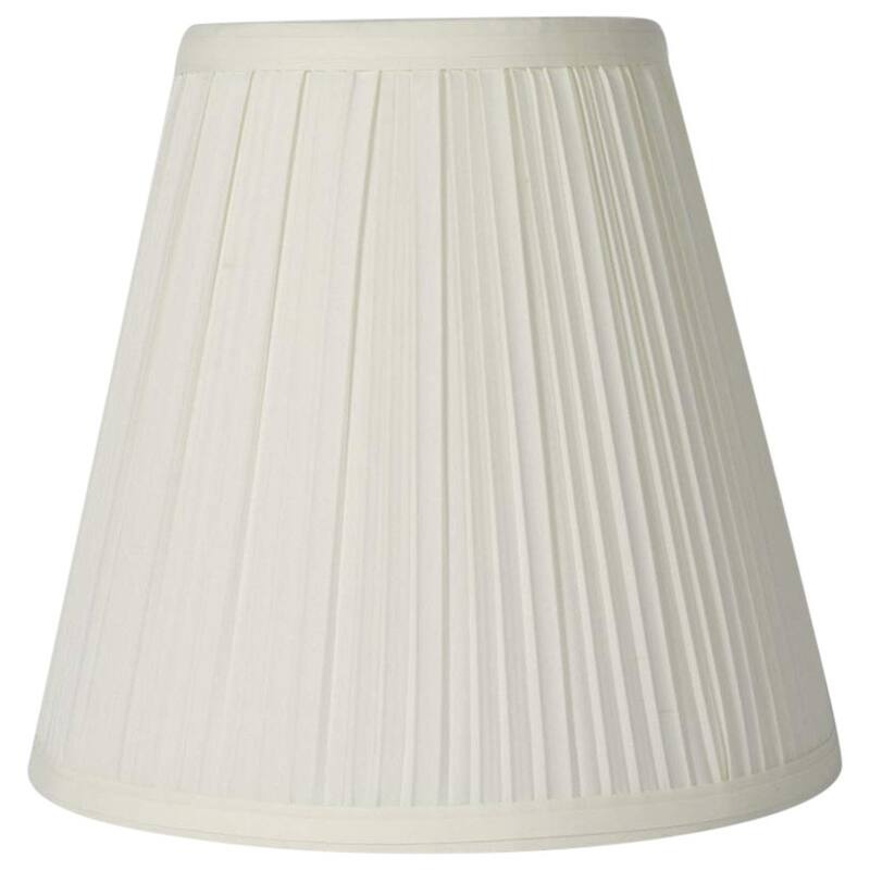 Many Selections Table Lamp Shade, 5 inch Top, 9 inch Bottom, 8.5 inch Slant - Single - Eggshell Pleated