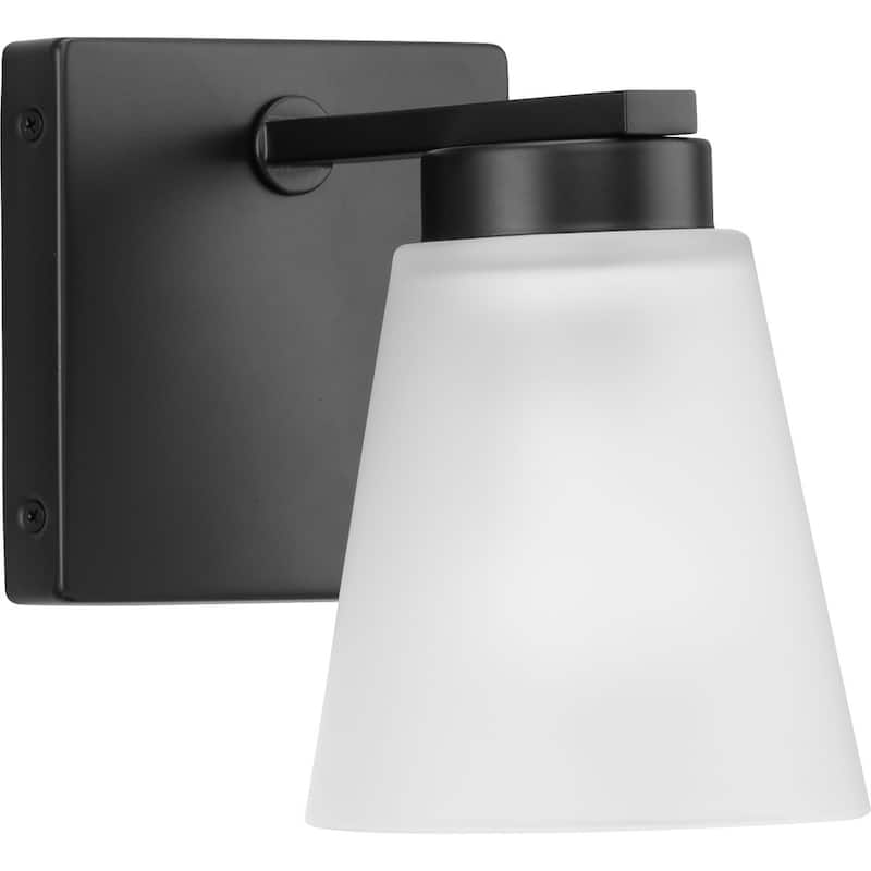 Tanner Collection One-Light Matte Black Transitional Vanity Light - 5.12 in x 6.75 in x 7.12 in - 5.12 in x 6.75 in x 7.12 in