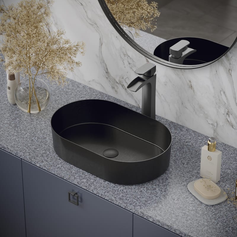 Karran Cinox Stainless Steel Oval Vessel Sink