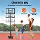 preview thumbnail 5 of 12, Basketball Hoop, Adjustable Height Portable Backboard System, Basketball Hoop & Goal, Kids & Adults Basketball Set with Wheels