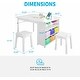 preview thumbnail 14 of 15, Mixoy Kids Table and Chair Set,Child Crafting table with Paper Roller and Removable Storage Box, Art Storage for Kids Reading