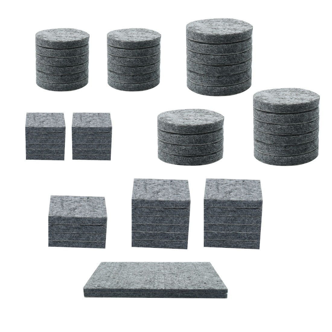 Grey Furniture Pads,50 Pieces 5mm Thick Felt Pads Self Adhesive Round Furniture Feet Protectors for Floor and Furniture 
