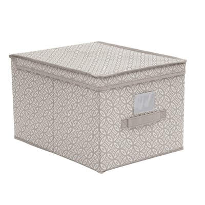 Simplify Boho Large Storage Box in Grey - 12" x 16" x 10"
