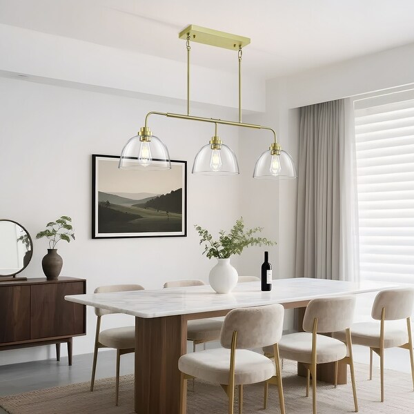 Starsky 3-Light Linear Clear Glass Pendant - On Sale - Bed Bath