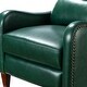 preview thumbnail 103 of 166, Brigida Multifunctional Modern Genuine Leather Nailhead Trim Recliner with Adjustable Footrest Set of 2 by HULALA HOME
