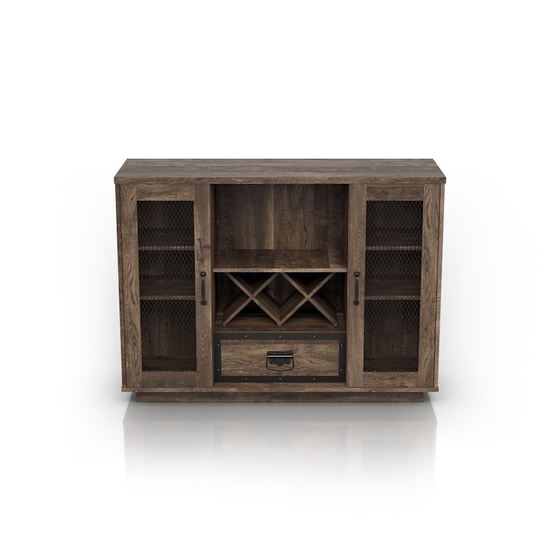 DH BASIC Industrial 7-shelf Buffet with Wine Bottle Storage by Denhour