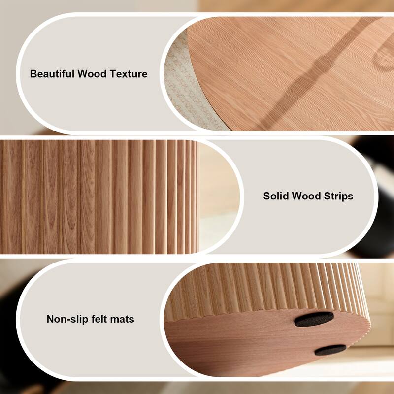 Round Fluted Side Table