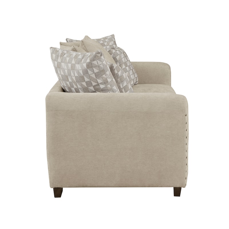 Fremont & Park Ezra 82" Chenille Living Room Loveseat with 7 Decor Pillows