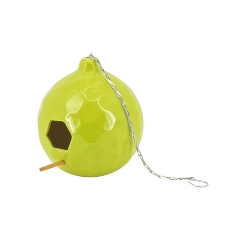 Ceramic 8-Inch Round Honeycomb Birdhouse