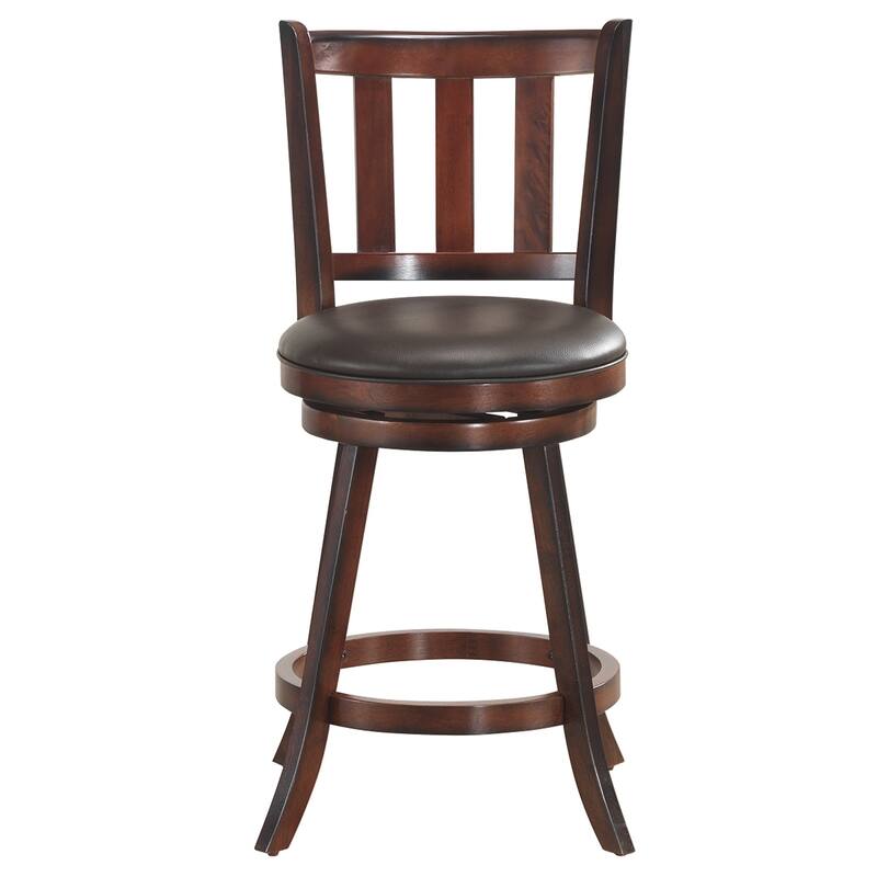 Costway Set of 4 25'' Swivel Bar stool Leather Padded Dining Kitchen