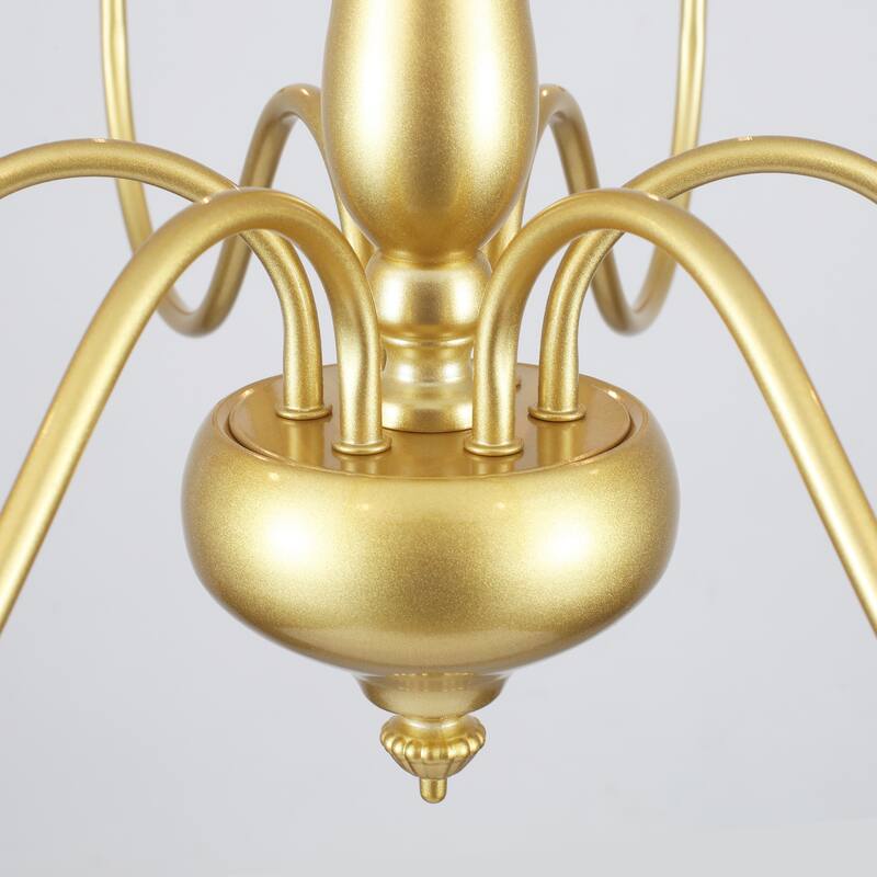 6-Light 27.95-inch Industrial Candle Chandelier Light for Bedroom Foyer