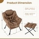 preview thumbnail 3 of 8, Gymax Lazy Sofa Chair Accent Leisure Armchair w/ Folding Footrest &