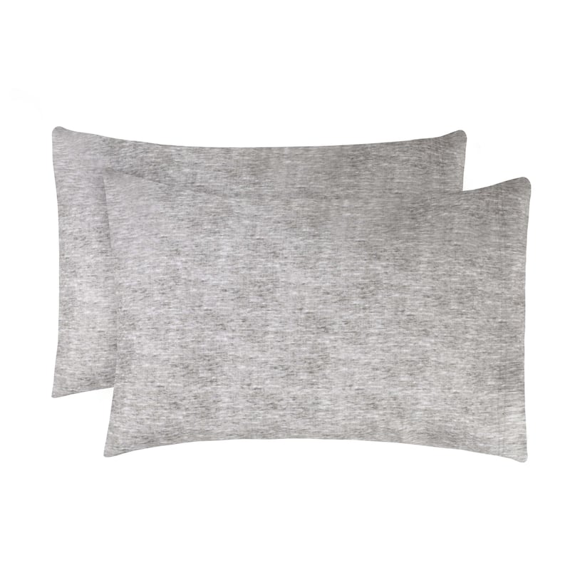 Superior Melange Flannel Cotton Pillowcases, Set of 2