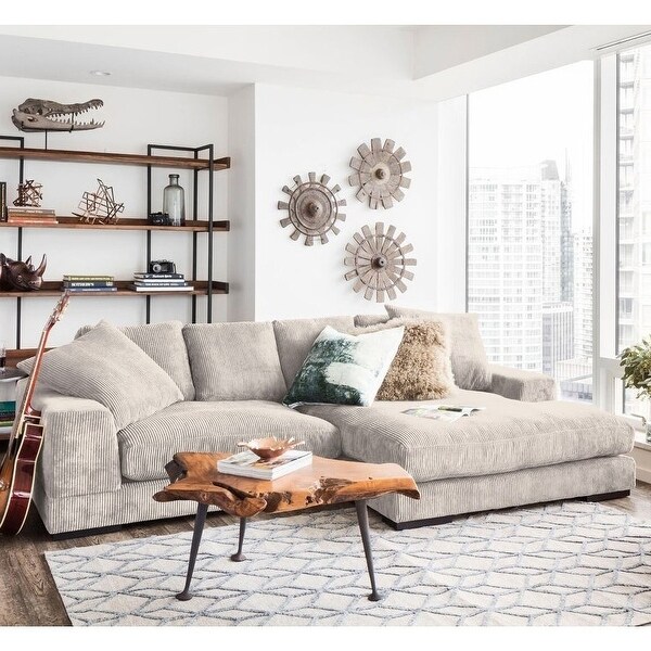 Aurelle Home Reversible Contemporary Sectional Sofa On Sale Bed Bath Beyond 9487399