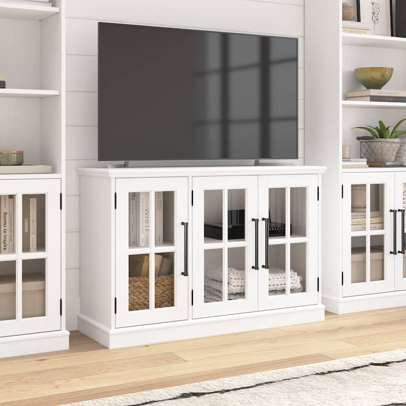 Westbrook 46W TV Stand for 65 Inch TV by Bush Furniture - White Ash
