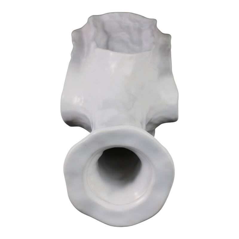 Decorative Vase - White Ceramic Sleek Design