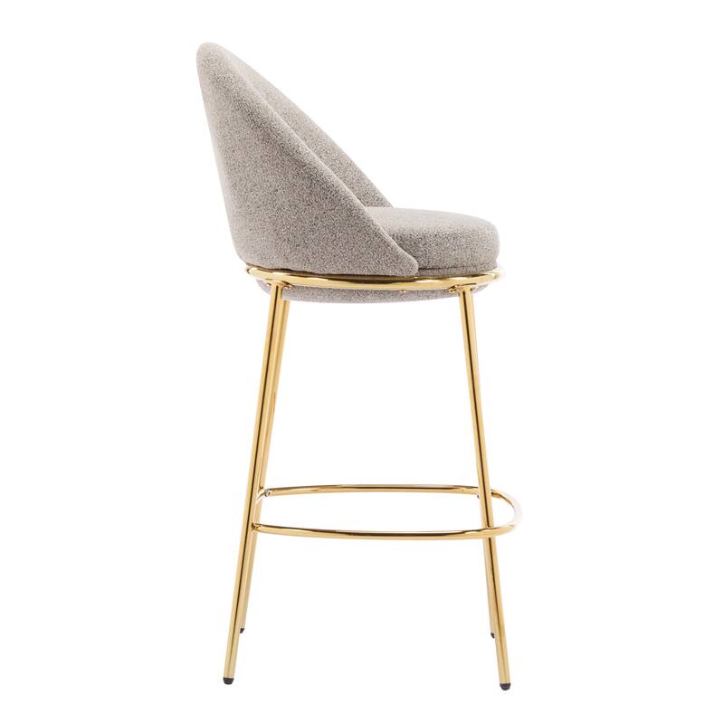 Upholstered Bar Stool Side Chair Set of 2