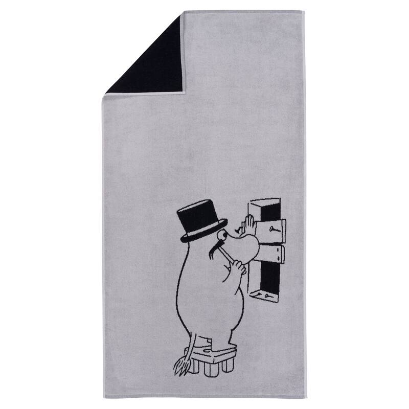 Moomin by Arabia Bath Towel 27.5x55in Moominpappa Grey - 27.5 x 55"