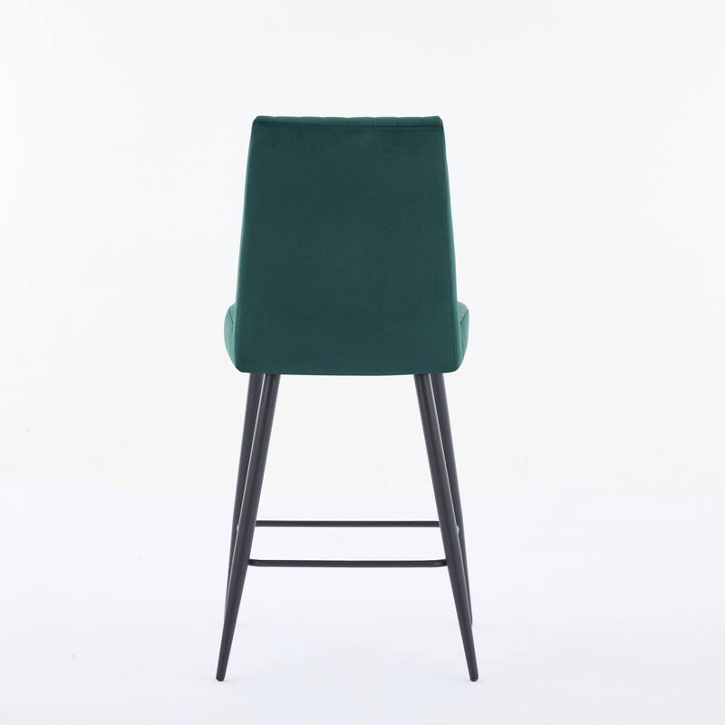 Modern Metal Frame Bar Stool Set of 2 with Sponge Seat 300lb Capacity 39.76