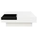 preview thumbnail 5 of 7, SAFAVIEH Wesley White/ Black Coffee Table - 35.4" x 35.4" x 11.8"