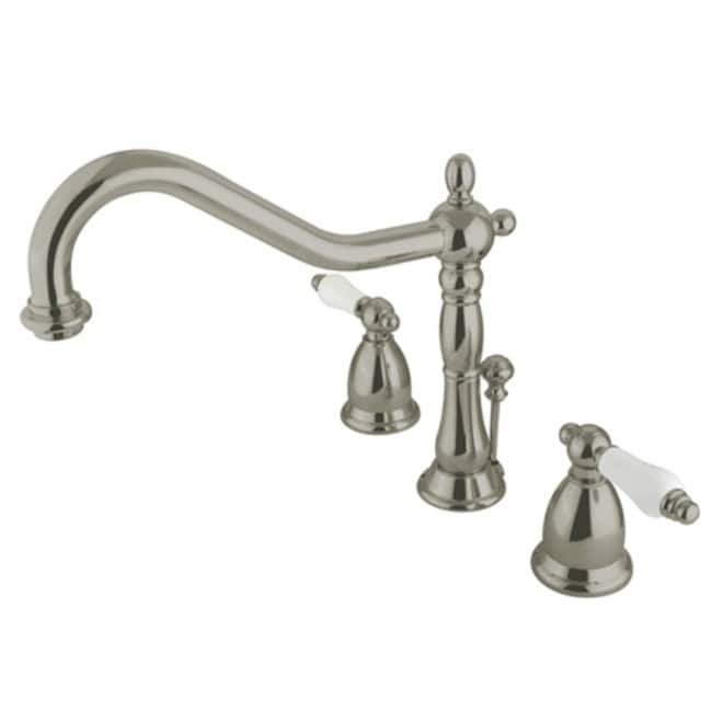 Kingston Brass Heritage Widespread Bathroom Faucet with Brass Pop-Up