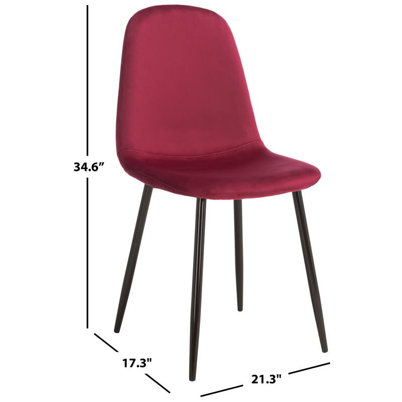 SAFAVIEH Cressie Modern Dining Room Chair (Set of 2) - 21.3" W x 17.3" L x 34.6" H - 20Wx17Dx35H