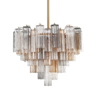 Crystorama Lighting Group ADD-312-AU Addis 12 Light 27" Wide Waterfall