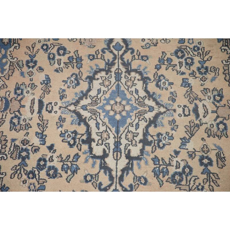 Hamedan Persian Vintage Area Rug Living Room Hand-knotted Wool Carpet - 6'11" x 9'7"