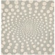 preview thumbnail 82 of 83, SAFAVIEH Soho Handmade Abstract Dots N.Z. Wool Area Rug 6' x 6' Square - Grey/Ivory