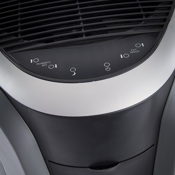 AIRCARE Evaporative Humidifier Triangle EA1201 Gray Black Bed