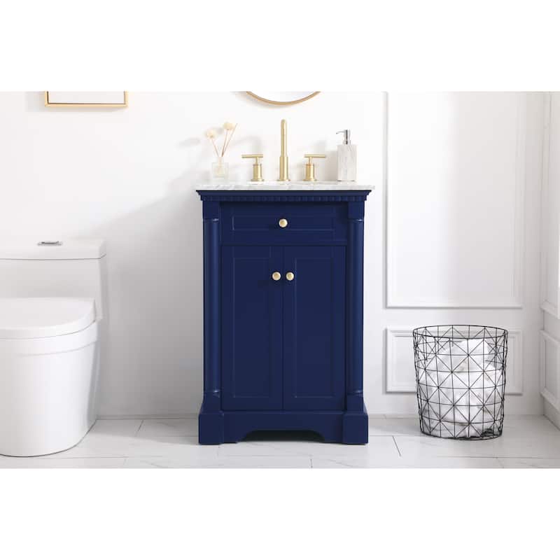 Petal 24 - 30 Inch Single Bathroom Vanity - Blue - 24 Inches