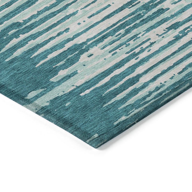 Machine Washable Indoor/ Outdoor Ombre Chantille Abstract Rug