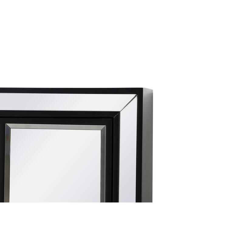 4-Door Mirrored Accent Cabinet