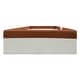 preview thumbnail 19 of 36, Brown White Sofa Bed Two-color Daybed Toddler Floor Bed with Fence and Stairs Grounded Wood Slat Support Frame Upholstered Bed