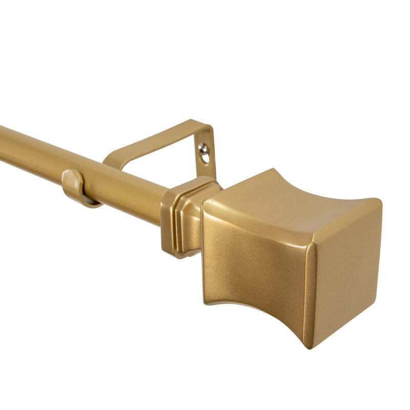 UTOPIA ALLEY Wall Mounted 3/4 Inch Curtain Rod - Curtain Rods For Windows, Adjustable Drapery Rods